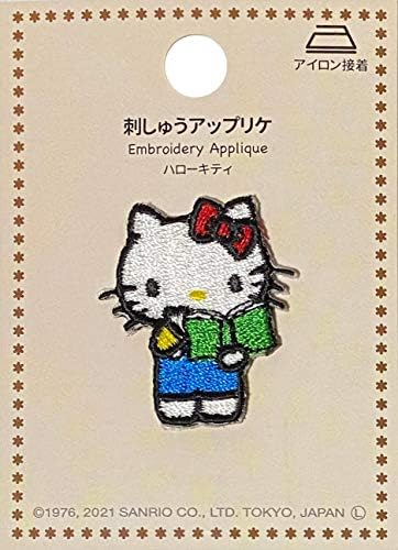 Sanrio Hello Kitty везено лепенка железо на фармерки со капаци за печ