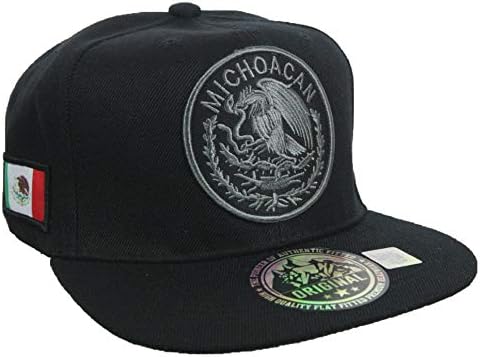 Мичоакан Бејзбол капа Мексико мода мода обични мексикански капи, Snapback хип -хоп рамна сметка
