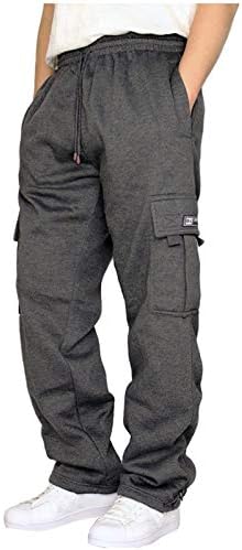 6 џебни карго панталони Менс обичен лабав памук плус големина џеб влечење еластични панталони панталони панталони