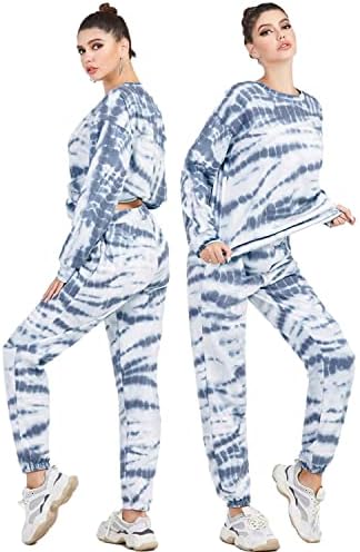 Jnneyuu жени руно потта од густо џогирање костуми 2 парчиња зимски облеки Топло тренерско десетици за џемпери за џемпери за