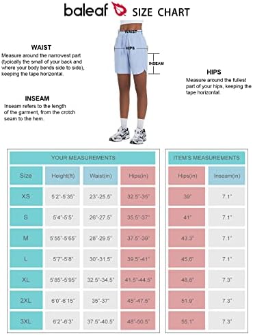 Baleafенски женски 7 “атлетски долги шорцеви Брзо суво вежбање Шорцеви со високи џебови со патент од половината