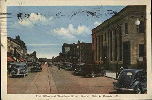 Пошта И Улица Виндам Гуелф, Онтарио На Канада Оригинална Античка Разгледница
