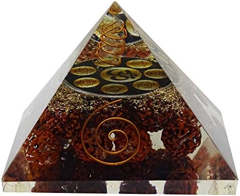 Хармонизирајте го Рудракш Реики лекува духовен кристален камен пирамида