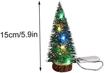 Божиќно Мини Дрво Минијатурно Дрво Со Светло Божиќно Вештачко Трпезно дрво 15 см Божиќно Мини Дрво, Божиќно Минијатурно Дрво,