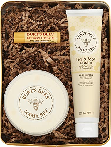 Сет за подароци од пчели на бурти, 3 производи за нега на кожата на бременост - Мама стомачен путер, мелем за усни Оригинален