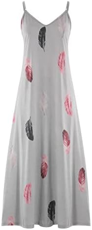 Zemub летен касаул фустан за жени со ракави без ракави, пејте женски наметки, цветни печатени елек здолниште долги ками фустани