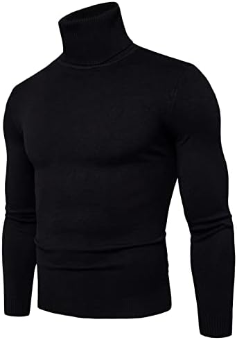 XXBR машки обични тенок тенок маички со тенок теренци со долги ракави Основни пуловер термички долна облека врвови на желка за мажи за мажи