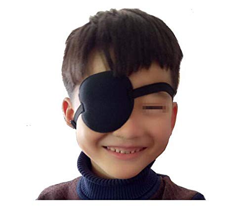 1 пакет црна лепенка за очи возрасни деца прилагодливо очите лепенка единечна капаче за очи со прилагодлива еластична лента