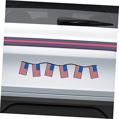 Холибана 4 Комплети Магнетни Рефлектирачки Налепници За Автомобили Американско Знаме Бел Декор Бел Украс Црвено Бело Сино Украси