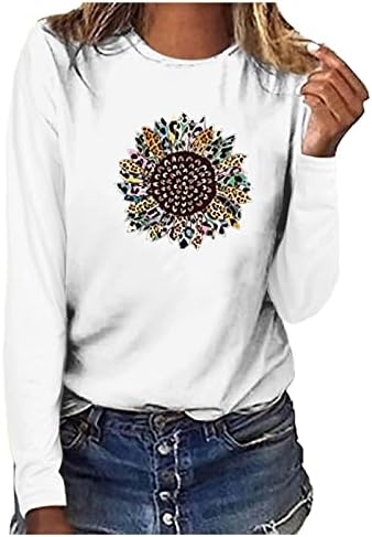 Облека со долги ракави, памучна екипаж, графичка салон за блузи, маица за женски летни есен маичка 94 94