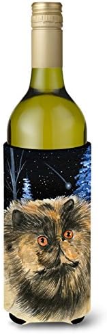Богатства на Каролина SS8408LITERK Starry Night Cat - Персиско шише со шише со вино, шишиња со шишиња со шишиња со шишиња со ракави, што може да се измие со изолиран држач за изоли?