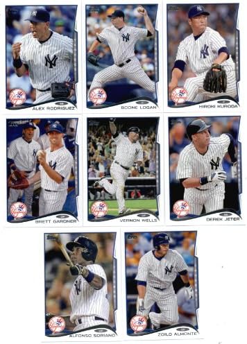 2011, 2012.2013 & 2014 Topps New York Yankees Baseball Team Team Setts ги вклучува Masahiro Tanaka Rookie Card и Final Season