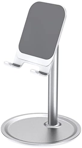 Mobestech Metal Stand Smartphone земајќи практичен бел во живо прилагодлив држач за држач за држач за држачи за мобилна телевизија стабилна гледање фото таблета роденденска рабо
