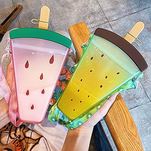 1 Парчиња Слатки Шишиња Со Вода За Сладолед Со Ремен Каваи Торба За Пиење Ледена Шипка Транспарентна Отпорна На Истекување Пластична
