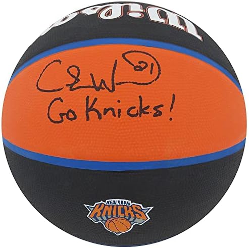 Чарли Вард го потпиша Newујорк Никс Вилсон Сити Кошарка со целосна големина W/Go Knicks - автограмирани кошарка