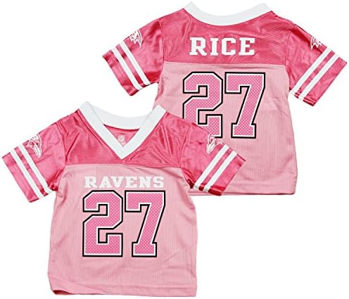 Балтимор Равенс НФЛ Реј Рајс #27 розови девојчиња за новороденчиња