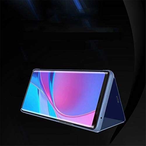 GYHOYA Компатибилен Со Samsung Galaxy A14 5G Случај Со Kickstand Кожа Јасен Поглед Шминка Огледало Дизајн Сјај Луксузни Шок