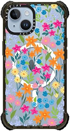 Случај ултра Удар iPhone 14 Случај [5x Воено Одделение Пад Тестиран / 11.5 стапки Пад Заштита/Компатибилен Со Magsafe] - Светли Пролетни Цвеќиња-Маргаритка Цветни Шема-Сјајна Ц