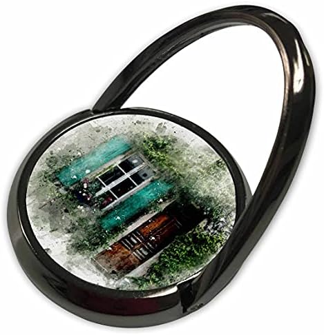 3drose убава куќа и прозорец со бршлен слика на акварел - телефонски прстени
