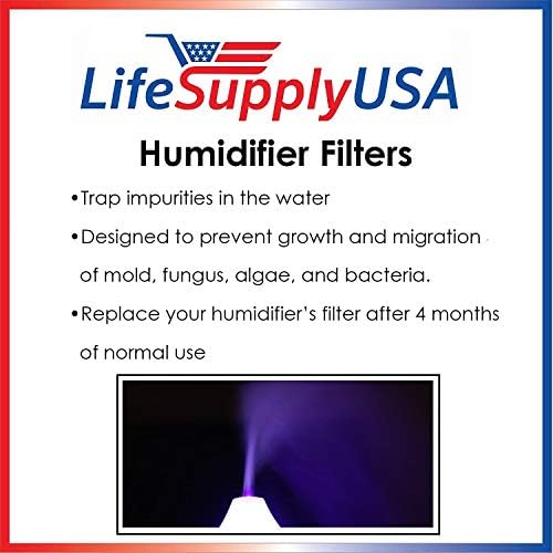 Замена на филтерот за навлажнувач на LifeSupplyusa D компатибилен со Holmes, Sunbeam, Honeywell, Westinghouse, Huridifiers Bionaire
