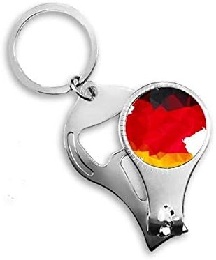 Германија Национална мапа на знамето Графити нокти прстен прстен клуч за шишиња со шишиња со шише