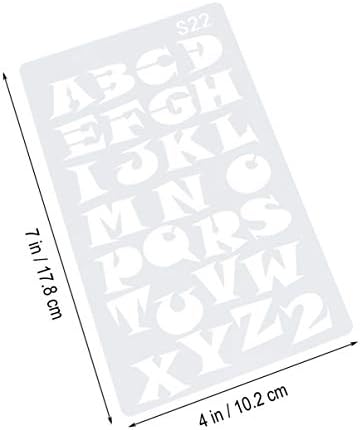 Шаблон за цртање на кохеали 24 парчиња шупливи сликарки матрици Азбучна буква броеви шаблони списание Бележник за дневник за