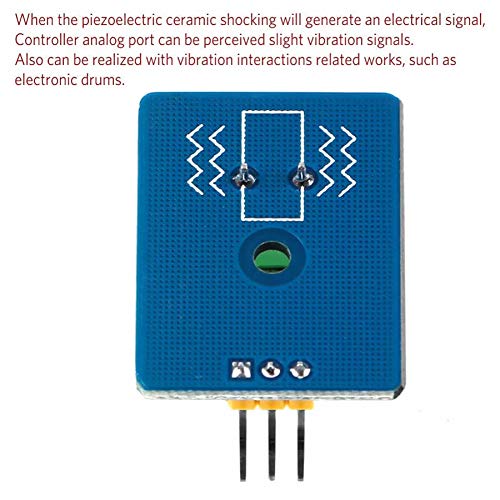 Taidacent DIY Керамички Пиезо Сензор За Вибрации Аналоген Сензор За Вибрации Пиезоелектричен Сензор За Удар Модул Со Еден чип За Пиезоелектрични Електронски Градежни Б?