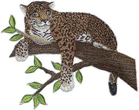 Надвор од природата ткаени во навои, неверојатно животинско царство [Јагуар на портрет на дрвја] [Обично и уникатно] везено