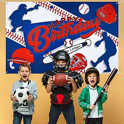 Бејзбол Партија Украси Бејзбол Среќен Роденден Банер Спорт Тематските Партија За Момчиња Деца Тинејџери Голем Спорт Роденден