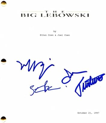 JEFF BRIDGES, STEVE BUSCEMI, JOHN TURTURRO CAST SIGNED AUTOGRAPH THE BIG LEBOWSKI FULL MOVIE SCRIPT - THE DUDE, THE LAST PICTURE