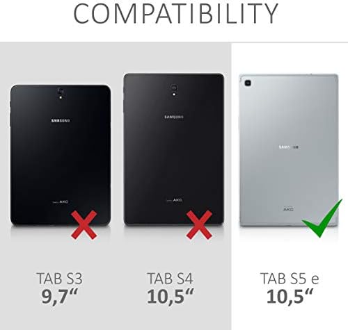 KWMobile TPU Silicone Case компатибилен со Samsung Galaxy Tab S5E - случај меко флексибилно покритие на амортизација на шок