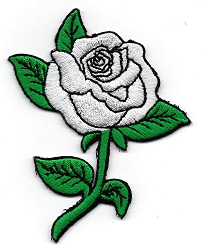Роза DIY апликација извезена шива железо на лепенка