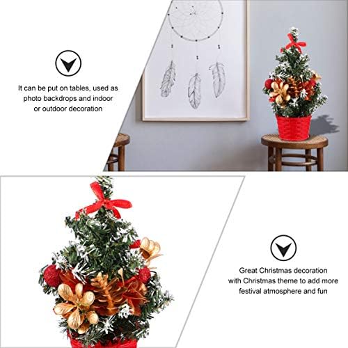 Canight Bowknot Snow Home Red Desktop for CM со намалување на украси за канцелариски украси Божиќни декорации XMAS Baubles Holiday