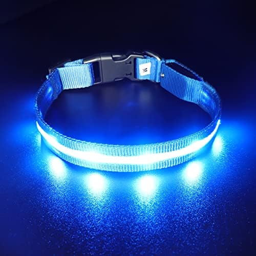 Петисај осветли јаки од кучиња - водоотпорен - USB полнење - крајна светла LED безбедносна јака за сите кучиња