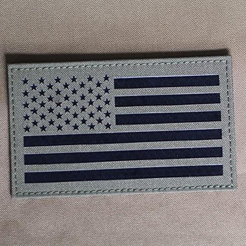 3*5inch инфрацрвена IR US USA American Flag Patch IFF Тактички елек лепенка за лепенка за прицврстувач за рефлективни лепенка