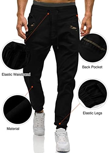 Џмиер Машки Модни Џогери Панталони-Обични Памучни Врвки За Влечење Чино Панталони Заострени Панталони Со Џебови