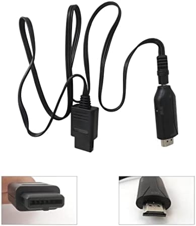 Batemen W Portable N64 во HDMI Adapter Converter со HD кабел се вклопува за Nintendo GameCube Super NES SNES, нема потреба да