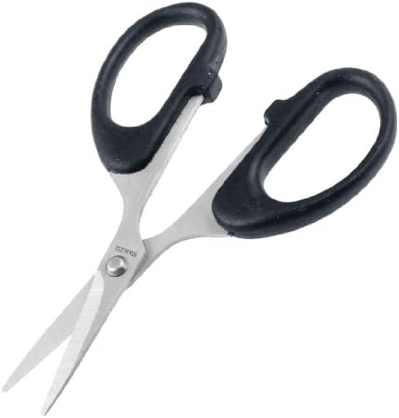 Aexit црна пластична рака алати се справува со шиење ватенка за сечење ножици за сечење ножици и ножици долги 120 мм
