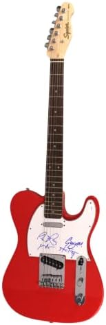 Mudhoney Full Band потпиша автограм со целосна големина RCR Fender Telecaster Electric Guitar W/ James Spence JSA Автентикација