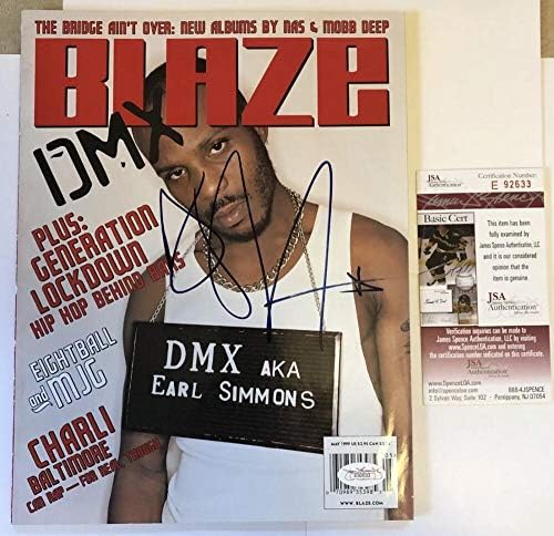 Ерл Симонс DMX потпиша автограм мај 1999 година Блаже списание - многу ретко ЈСА
