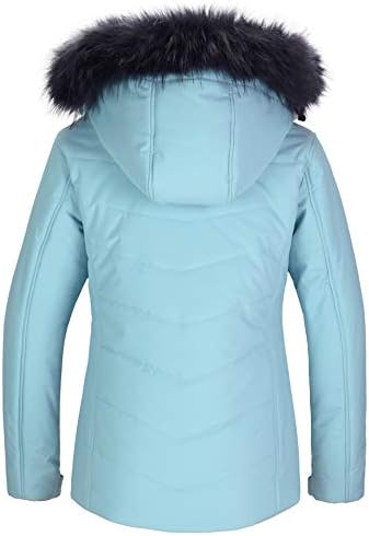 Skieer Women'sенска водоотпорна скијачка јакна топла пуферска јакна дебел зимски капут