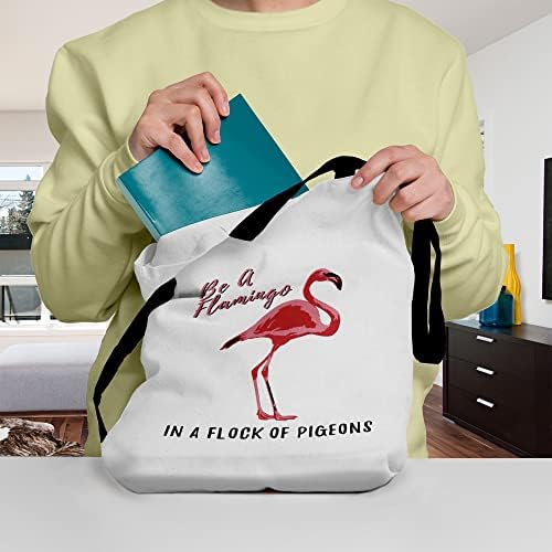 Подароци од фламинго за жени, торба со торбичка со торбичка за шопинг, торба со фламинго, книга, торби за купувачи - бидете