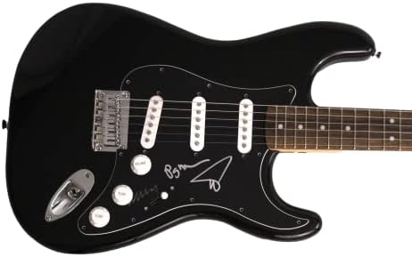 Треј Анастасио, Мајк Гордон, Пејџ МекКонел Бенд потпиша автограм со целосна големина Црна Фендер Стратокастер Електрична гитара