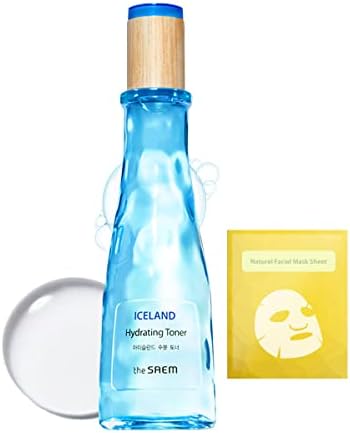 [THESAEM] Исланд Хидратантен тонер 160ml + Чиста Природна Маска ЛИСТ 1p / Исланд Минерална Вода, К Убавина