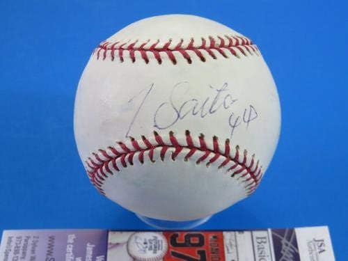 Такаши Саито потпиша ОМЛ Бејзбол ~ Ла Доџерс ~ JSA U34194 - автограмирани бејзбол