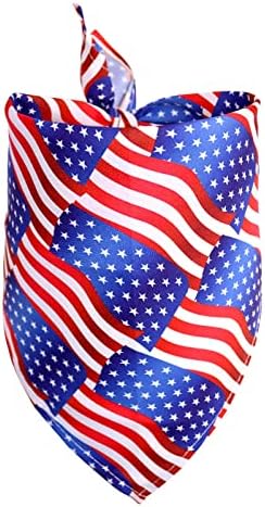 Вефсу Американски Знаме Куче Бандани Реверзибилен Триаголник Лигавчиња Шамија за 4 јули Денот На Независноста Сад Марамче За