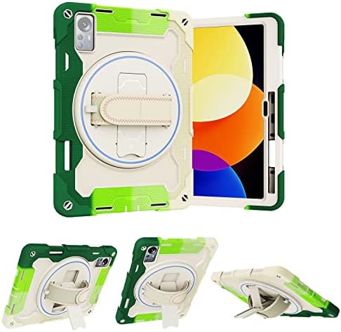 Таблет Заштитна Кутија За Деца Компатибилен Со Xiaomi Mi Pad 5 Pro 12,4 инчи, Повеќеаголен Еластичен Држач+360° Прилагодлив