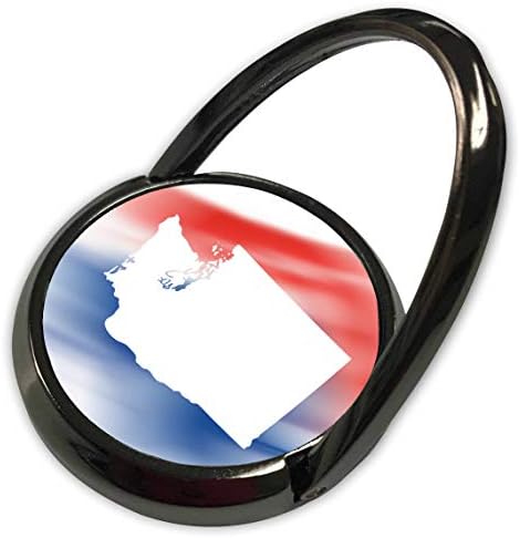Град 3Дроза Печат - Типографија - држава Вашингтон во бела боја на црвена, бела и сина позадина. - Телефонски прстен