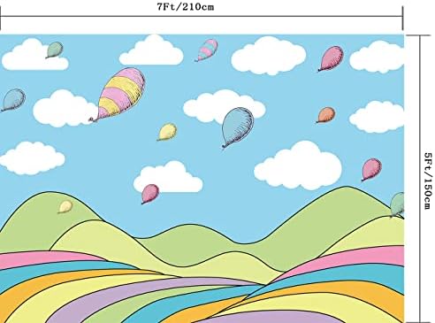 Авантурата Започнува Позадина Сино Небо Бели Облаци Балони О Местата Каде Што Ќе Одите Фотографија За Туширање За Бебиња Позадина