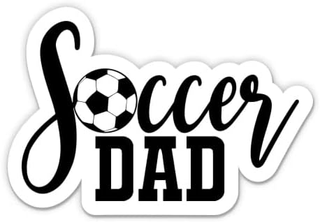 Налепница за фудбалски тато - налепница за лаптоп 3 - водоотпорен винил за автомобил, телефон, шише со вода - фудбалски тато